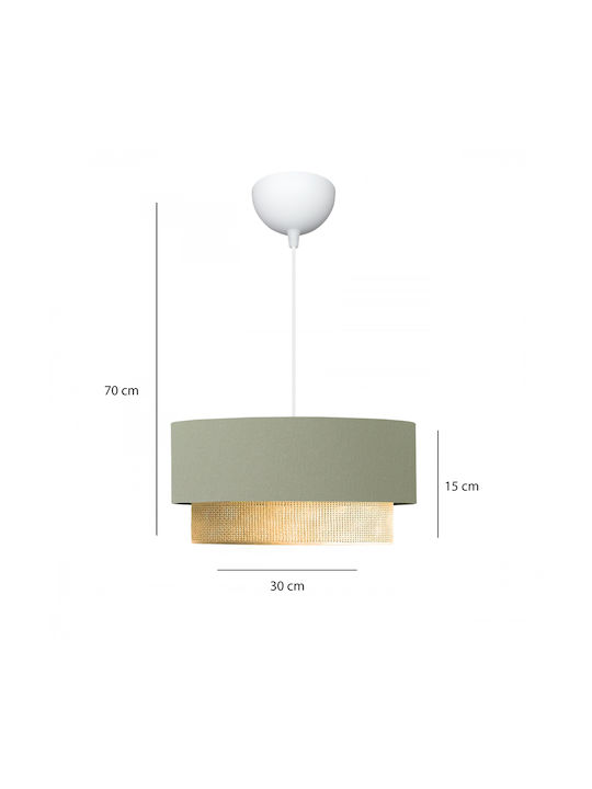 GloboStar Biggie Pendant Light Turquoise with Socket E27 30x30x70cm