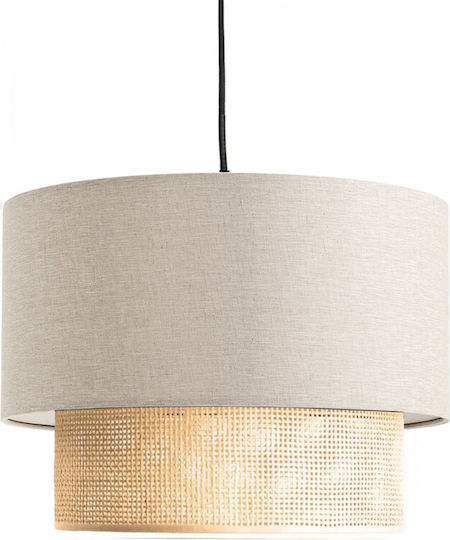 GloboStar Biggie Pendant Light Beige with E27 Socket 30x30x23.5cm