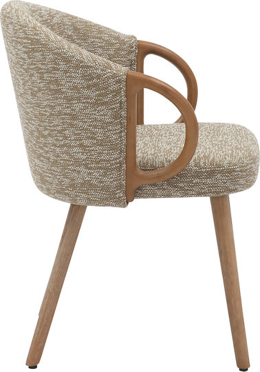 Rig Stühle Speisesaal Beige 1Stück 59x58.5x72.5cm