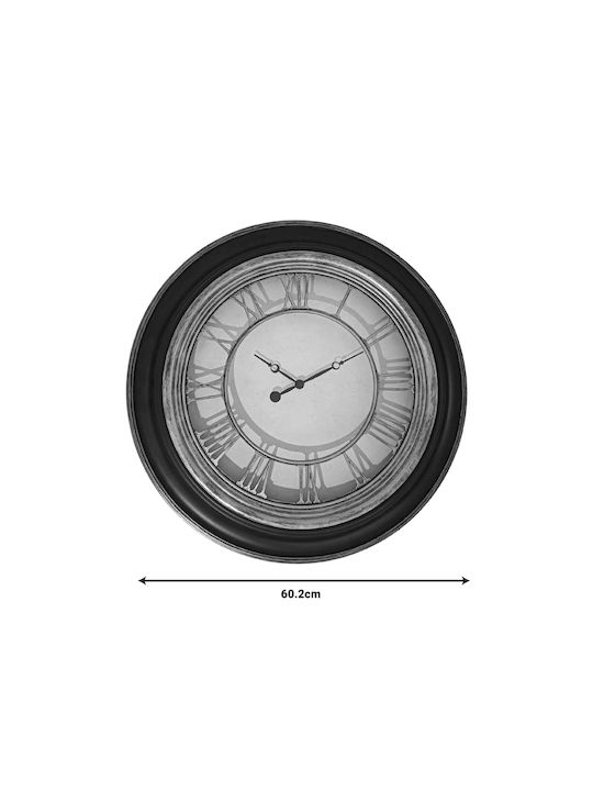 Inart 349-000010 Wall Clock Nopla Inart Black Antique Gold Shade Φ60.2x5.6cm