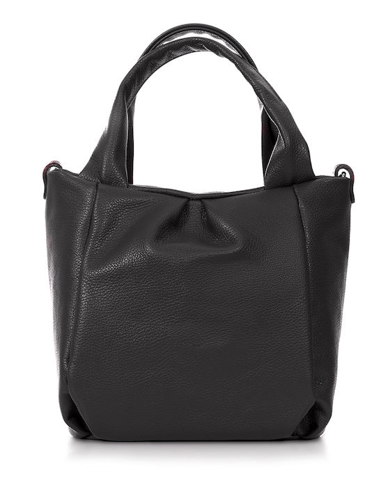 Leder Damentasche Handtasche Schwarz