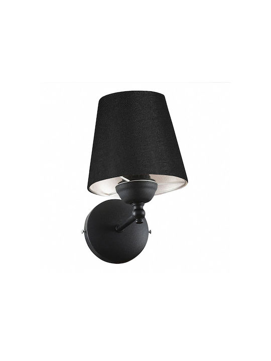 GloboStar Modern Lamp Wall with Socket E27 Black 23x23x17cm