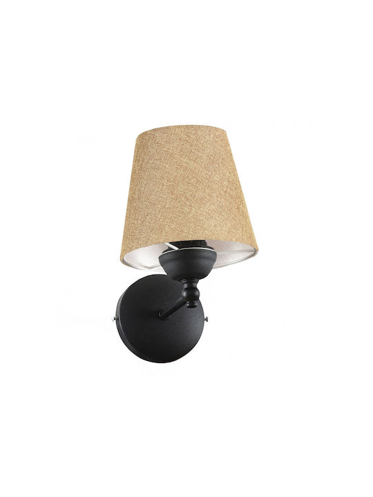 GloboStar Modern Lamp Wall with Socket E27 Black 23x23x17cm