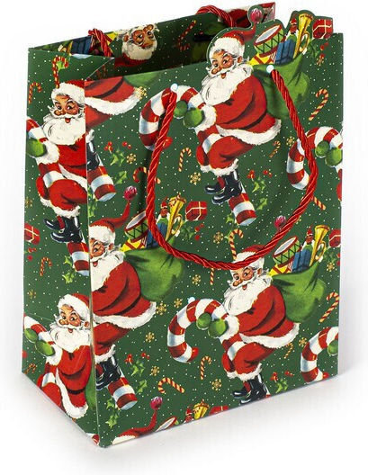 Tri-Coastal Design Santa Χριστουγεννιάτικη Τσάντα για Δώρο Πράσινη