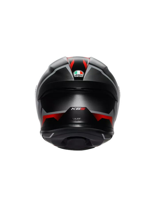 AGV K6 S MPLK Karve Matt Black/White/Red Κράνος Μηχανής Full Face ECE 22.06 1255gr με Pinlock