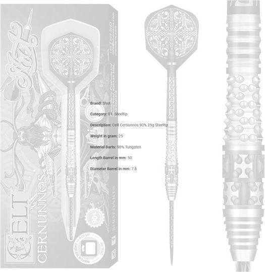 Shot Celt Cernunnos 90% 25g Steeltip Darts