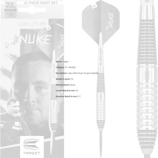 Luke Littler Brass 22 Gram Steeltip