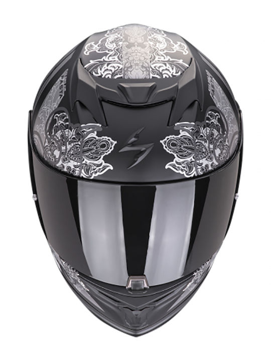 Scorpion Exo 520 Evo Air Fasta Mat Black/Silver/Pink Motorcycle Helmet Full Face ECE 22.06 1520gr with Sunvisor