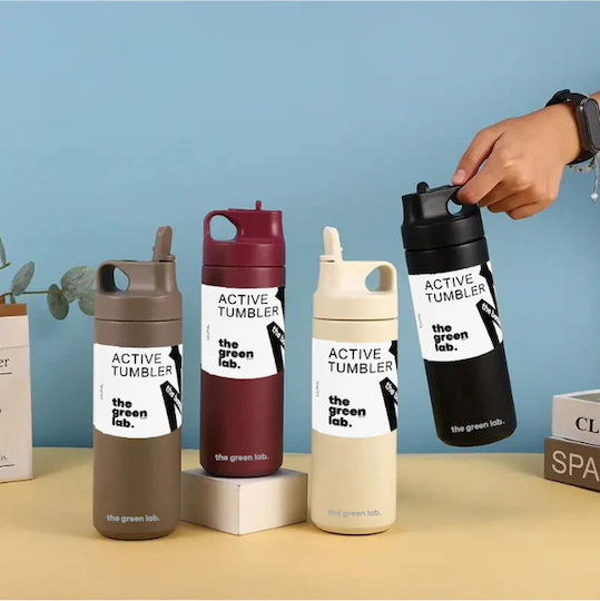 Boobam Μπουκάλι Θερμός 600ml Burgundy