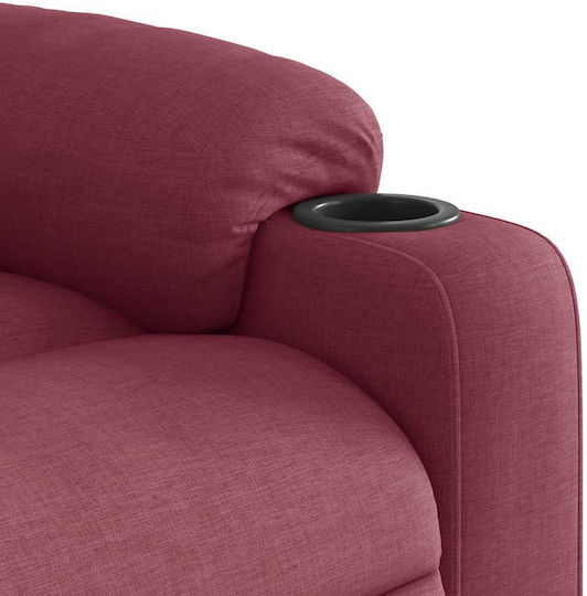 Relaxsessel Friseurwaschbecken mit Fußhocker Bordeaux 77x93x99cm