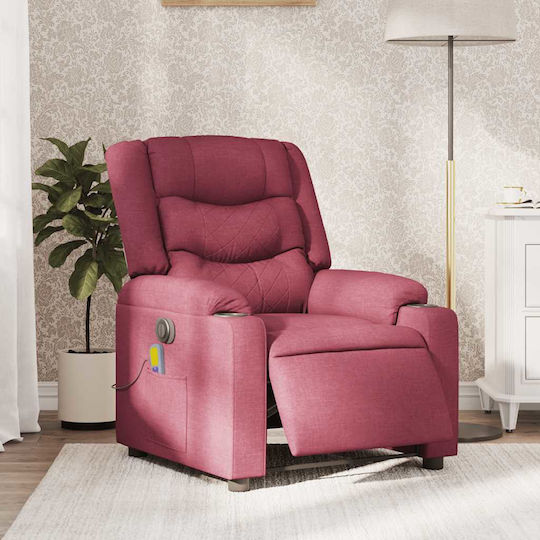Relaxsessel Friseurwaschbecken mit Fußhocker Bordeaux 77x93x99cm