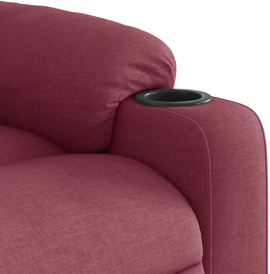 Relaxsessel Friseurwaschbecken mit Fußhocker Bordeaux 77x93x99cm