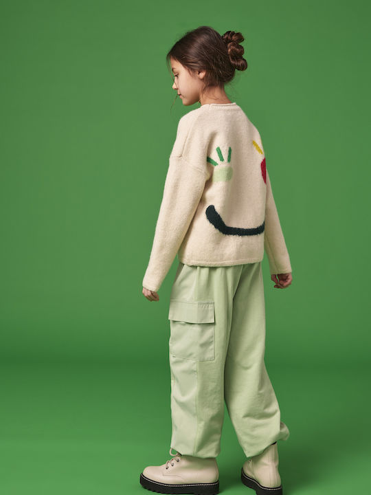Kids' Sweater Long Sleeve Ecru, Beige
