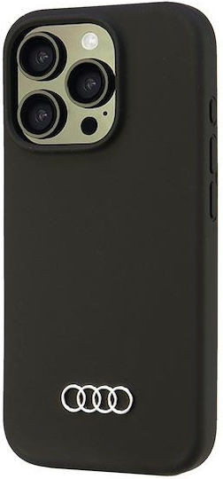 Силиконов калъф Audi за iPhone 16 Pro 6.3" Черен твърд калъф Au-lsrip16p-q3/d1-bk