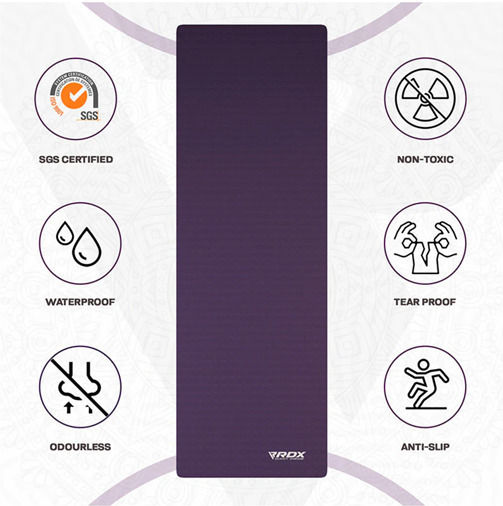 RDX Covor de exerciții fizice Yoga Violet