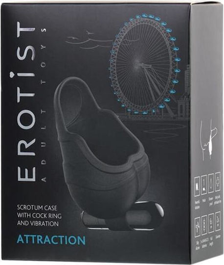 ToyFa Erotist Δονούμενο Δαχτυλίδι Πέους Σιλικόνης Μαύρο