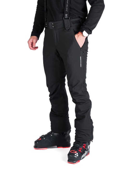 Northfinder NO-3975SNW-269 Men's Trousers for Ski & Snowboard Soft Shell Black