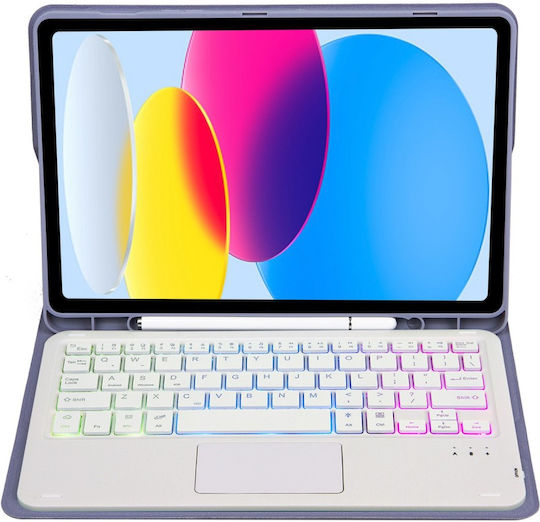 Flip Cover with Keyboard Purple (iPad 2022 10.9'')