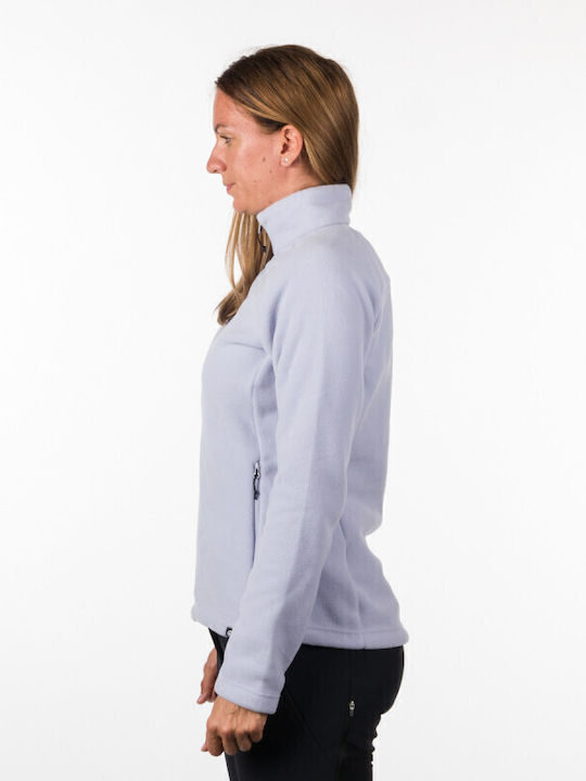 Women's Cardigan with Zipper Purple