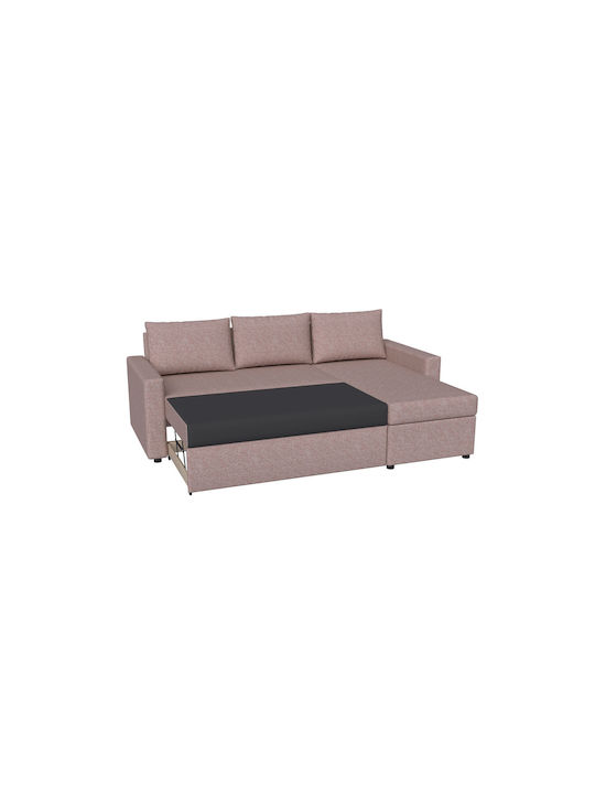 Concept Corner Couch Bed with Reversible Angle and Storage Space Rotten Apple 218x153x80 cm