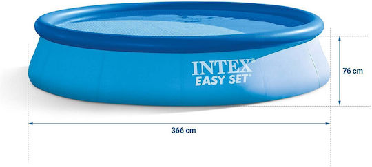 Intex Round Pool PVC Inflatable 366x76cm Blue with Accessories