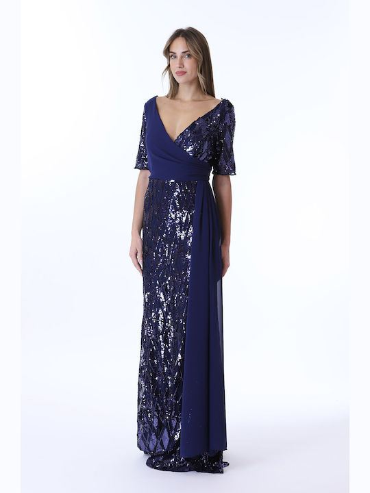 Farmaki Dress Evening Blue