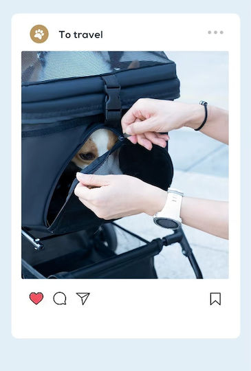 Kinderwagen für Hunde / Katzen Rosa L50xB59xH96cm.