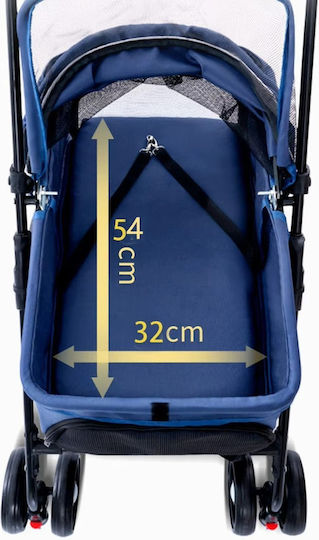 Dog/Cat Carrying Blue Stroller L50xW59xH96cm