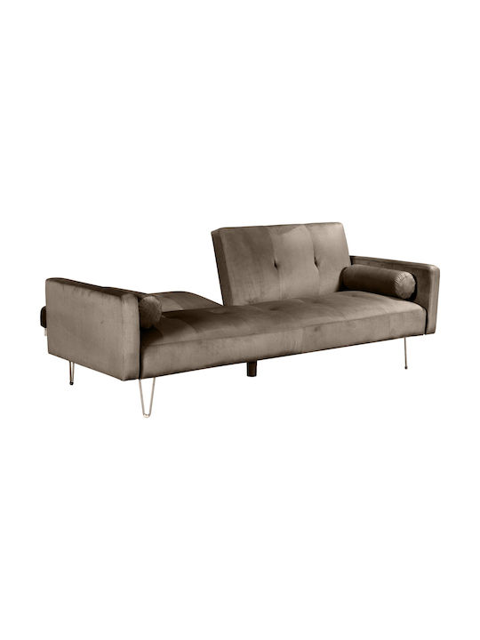 Lawson Dreisitzer Sofa Bett Samt Khaki 198x90x79cm