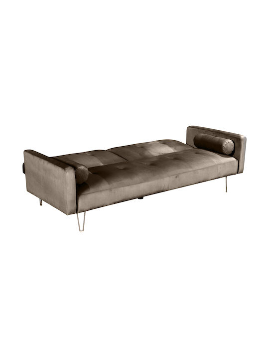 Lawson Dreisitzer Sofa Bett Samt Khaki 198x90x79cm