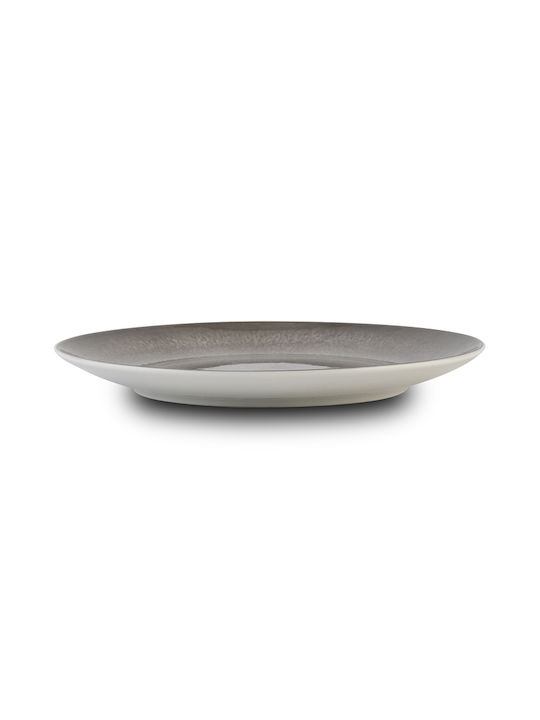 Nava Plate Desert made of Porcelain Gray with Diameter 19cm