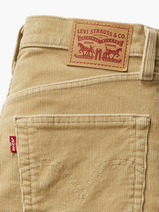 Ribcage Women's Jean Trousers Flared Beige