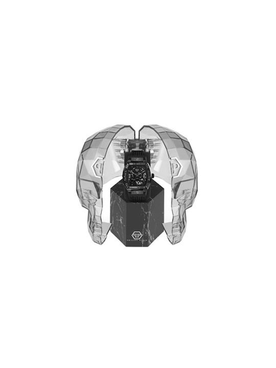 Philipp Plein Hexagon Phantom Men's Watch Battery with Black Rubber Strap