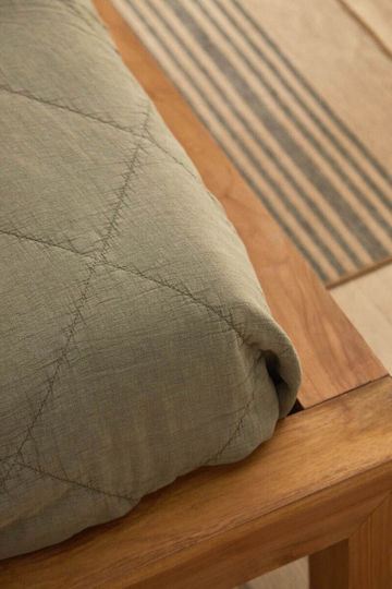 Calma House Bettdecke Kleines Doppelbett 180x260cm Nantes Olive