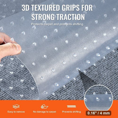 Vevor Pet Carpet Protector 24" X 25' Scratch Resistant PVC Yxjbhmtm24ycc87b8v0