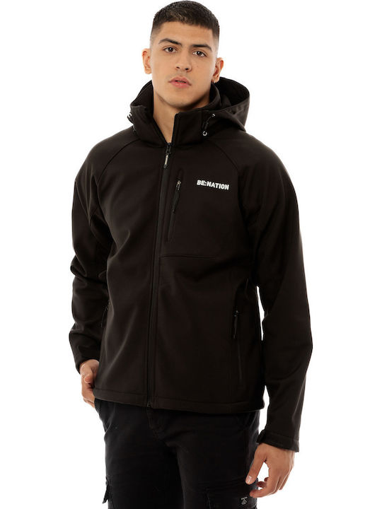 Χειμωνιάτικο Μπουφάν Softshell Αδιάβροχο και Αντιανεμικό Μαύρο