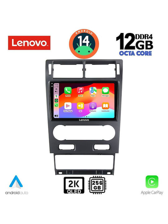 Lenovo Car Audio System for BMW X1 / X3 / X4 Ford Mondeo 2003-2006 (Bluetooth/USB/AUX/WiFi/GPS/Apple-Carplay/Android-Auto) with Touch Screen 9"