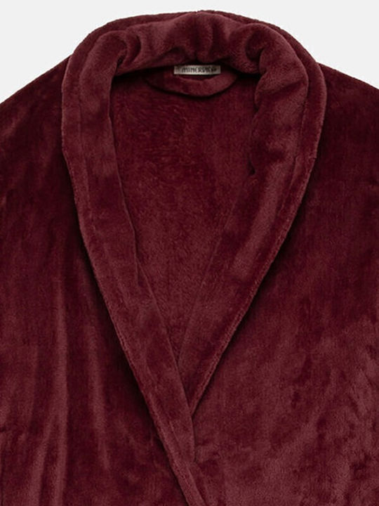 Minerva Winter Women's Fleece Robe Bordeaux