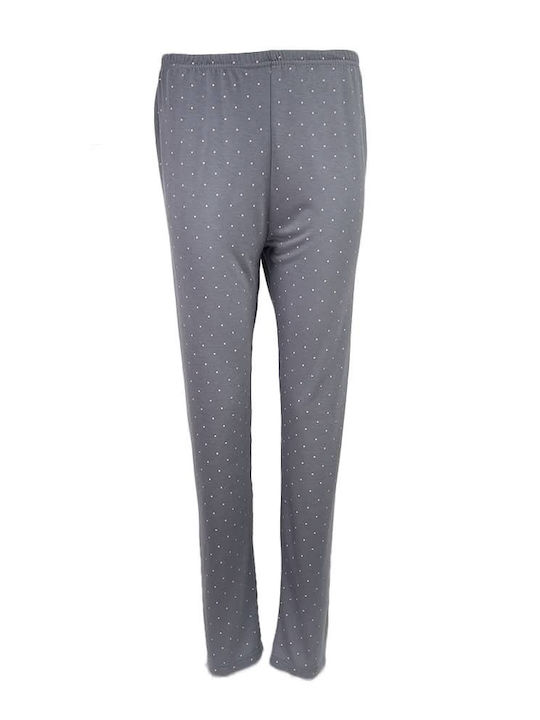 Sorrisino Winter Women's Pyjama Set Cotton Gray
