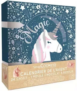 Scrap Cooking Advent Calendar Unicorn DIY Paper