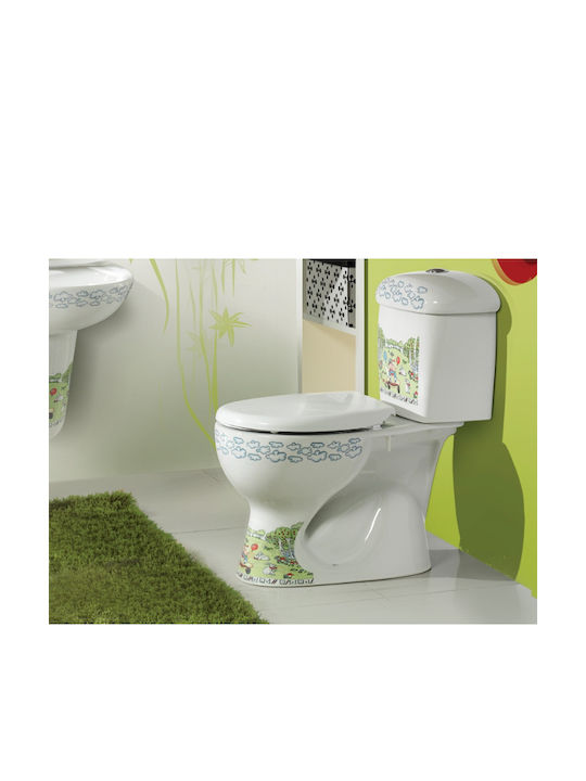 Cerastyle Kinder-Boden-WC mit Spülung Weiße