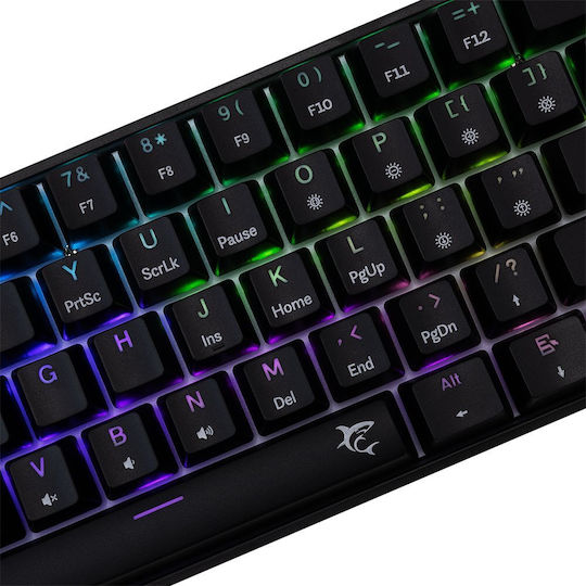 White Shark Shinobi 2 Gaming Tastatură Mecanică 60% cu Custom Blue comutatoare și iluminare RGB (Engleză US)