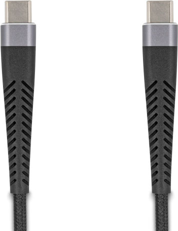 DeLock Geflochtenes USB 2.0 Kabel USB-C männlich - USB-C 60W PD Schwarz 2m 81125