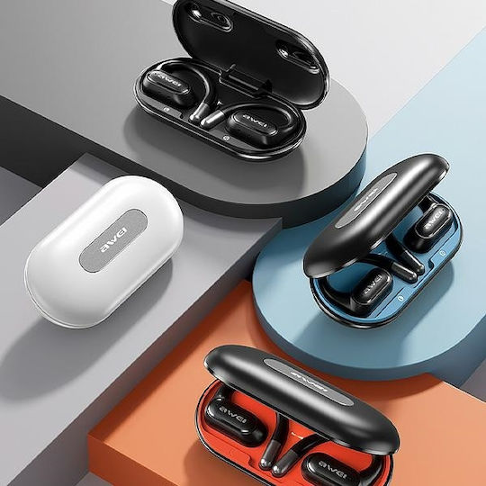 Awei T93 Отворено ухо Bluetooth хендсфри Слушалки с Устойчивост на Пот и Кутийка за Зареждане Бял