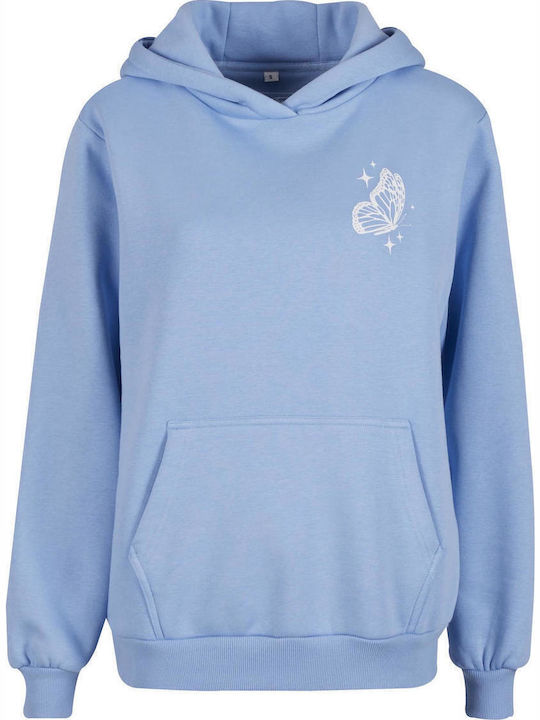 Γυναικείο Φούτερ με Κουκούλα Powder Blue