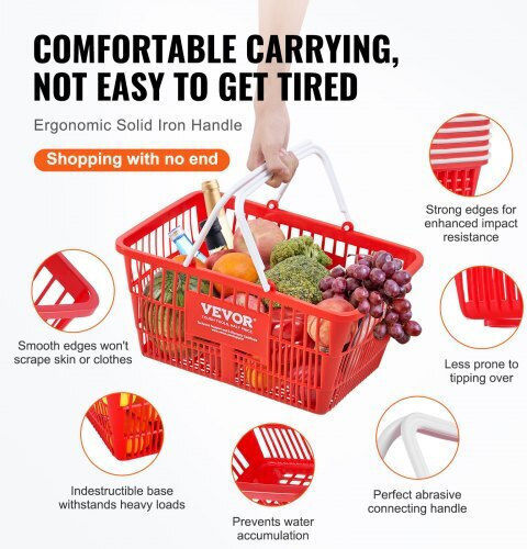 Vevor Shopping Basket Red