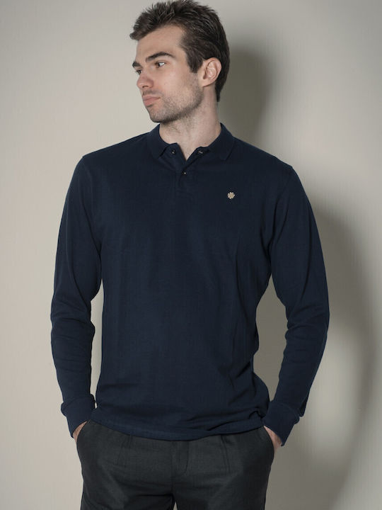 Polo Langarmbluse Blue Navy