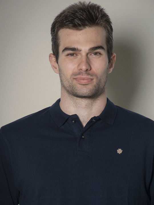 Polo Langarmbluse Blue Navy