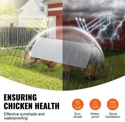 Vevor Metallic Poultry Coop L3 x W0.71 x H0.61m
