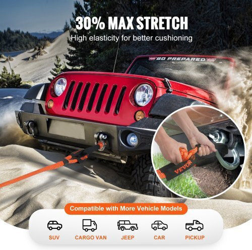 Vevor Car Towing Equipment Orange Colour Tow Rope